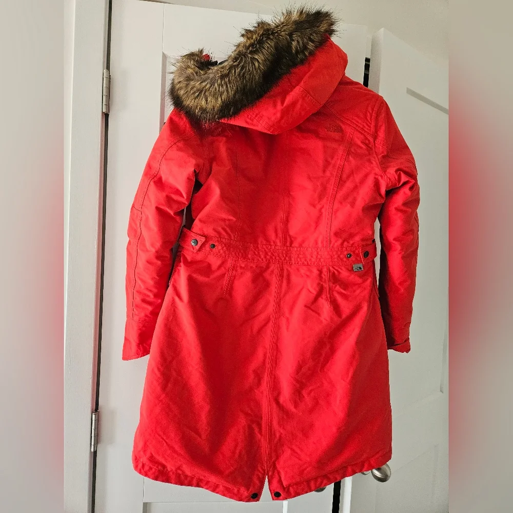The North Face Goose Down Faux Fur Hooded Long Parka Jacket - Picture 8 of 13